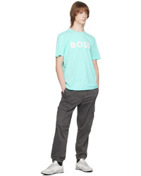 BOSS Blue Printed T Shirt