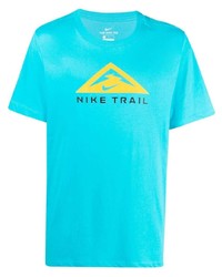 Nike Dri Fit Trail Logo Print T Shirt