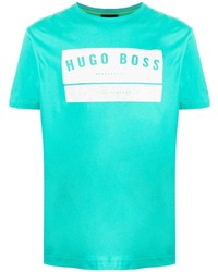 BOSS High Density Logo Print Cotton T Shirt