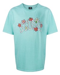 Stussy Logo Print T Shirt