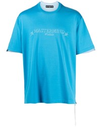 Mastermind World Logo Print Two Tone T Shirt