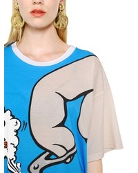 Moschino Oversized Cartoon Printed Cotton T Shirt