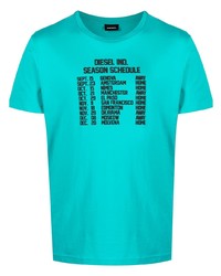 Diesel Schedule Print T Shirt