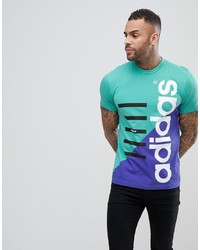 adidas Originals T Shirt With Large Graphic Print In Blue Ce2238