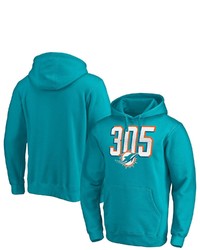 FANATICS Branded Aqua Miami Dolphins Hometown Collection 305 Pullover Hoodie