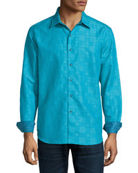Aquamarine Print Long Sleeve Shirt