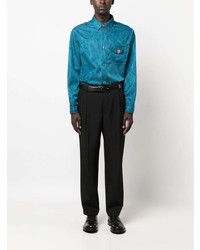 Versace Barocco Jacquard Long Sleeve Shirt