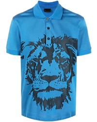 Billionaire Lion Print Polo Shirt