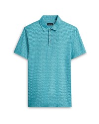 Bugatchi Ooohcotton Tech Geo Print Polo In Mint At Nordstrom