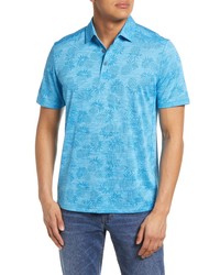Tommy Bahama Pineapple Palm Coast Short Sleeve Polo In Ocean Line At Nordstrom