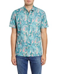 Tori Richard Leaf Relief Classic Fit Short Sleeve Button Up Shirt