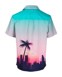 Maison Labiche Miami Vice Palm Tree Print Shirt