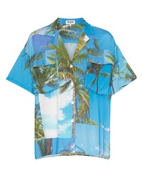 Duo Palm Print Short Sleeve Shirt