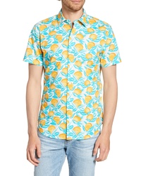 Bonobos Riviera Slim Fit Orange Print Shirt