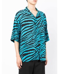 FIVE CM Zebra Print Short Sleeve Shirt