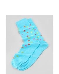Aquamarine Print Socks