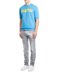 Aquamarine Print Sweatshirt