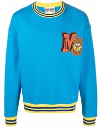 Moschino Flocked Bear Logo Sweatshirt