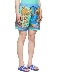 VERSACE JEANS COUTURE Blue Garland Sun Shorts