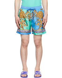 VERSACE JEANS COUTURE Blue Garland Sun Shorts
