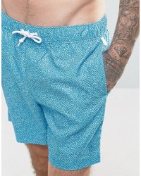 Original Penguin Swim Shorts Floral Print In Blue