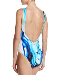 Jets By Jessika Allen Placet High Neck Printed One Piece Swimsuit