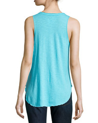 Chaser Palm Tree Graphic Tank Island Blue