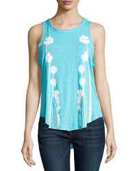 Chaser Palm Tree Graphic Tank Island Blue