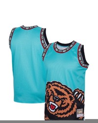 Mitchell & Ness Turquoise Vancouver Grizzlies Hardwood Classics Big Face Tank Jersey Tank Top