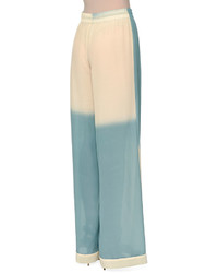 Valentino Degrade Printed Wide Leg Pants Celeste Light Blue