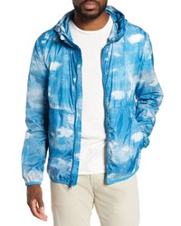 Aquamarine Print Windbreaker