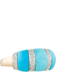 14k Turquoise And Diamond Ring