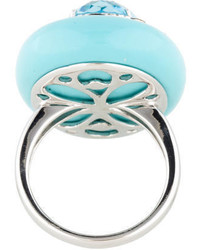18k Topaz And Turquoise Ring