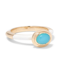 Alice Cicolini Candy 14 Karat Gold And Enamel Opal Ring