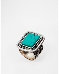 Asos Collection Square Turq Cocktail Ring