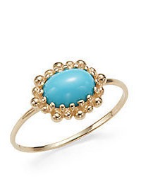 Dew Drop Turquoise 14k Yellow Gold Ring
