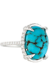 Fine Jewelry Ring Turquoise And Diamond Ring
