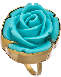 Charles Albert Gold And Blue Rose Ring