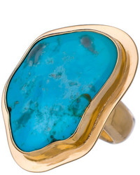 Charles Albert Gold And Turquoise Sleeping Beauty Ring