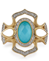 Jude Frances Judefrances Jewelry Malta 18k Diamond Turquoise Doublet Ring Size 65