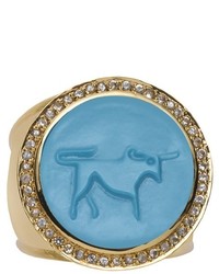 Asha Pave Zodiac Ring Assorted Colors