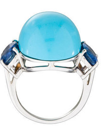 Sabbadini Turquoise And Sapphire Ring