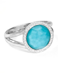 Ippolita Stella Mini Lollipop Ring In Turquoise Doublet With Diamonds 015