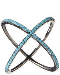 Synthetic Turquoise X Ring