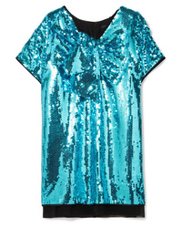 Aquamarine Sequin Shift Dress