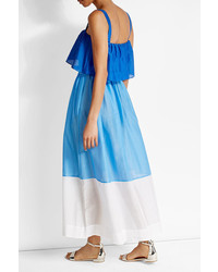 Diane von Furstenberg Tiered Cotton Dress With Silk