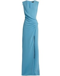 Versace Ruched Silk Cady Gown