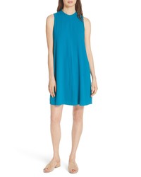 Aquamarine Silk Shift Dress