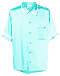 BLUE SKY INN Short Sleeve Satin Shirt