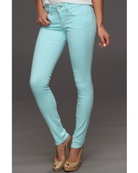 Mavi Jeans Serena Low Rise Super Skinny In Turquoise Neon